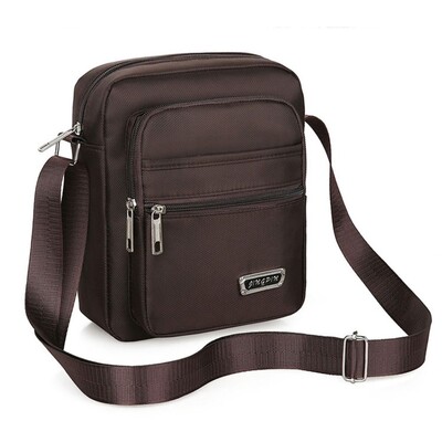 Divatos férfi válltáska üzleti szabadidő nagy kapacitású hordozható kézitáska többrétegű vízálló nylon kereszttáska