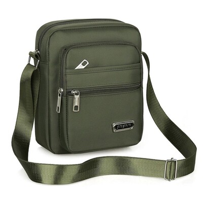 Divatos férfi válltáska üzleti szabadidő nagy kapacitású hordozható kézitáska többrétegű vízálló nylon kereszttáska