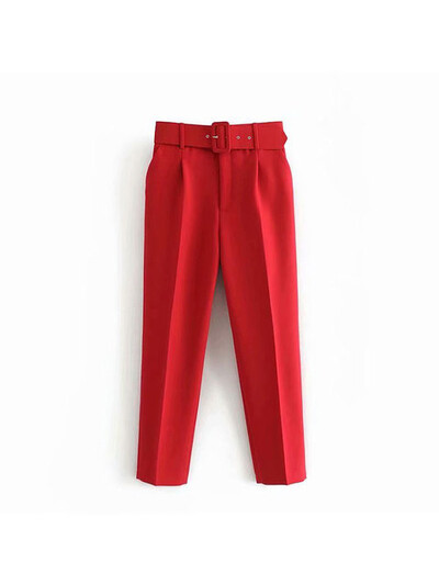 JUPAOPAO2024 Sieviešu modes divu gabalu komplekti TRAF biroja apģērbi bleizeri mētelis un bikses ar augstu jostasvietu. Vienkāršs vienkrāsains uzvalks