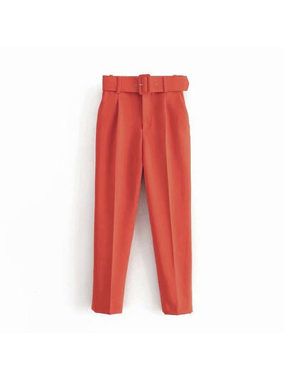 JUPAOPAO2024 Sieviešu modes divu gabalu komplekti TRAF biroja apģērbi bleizeri mētelis un bikses ar augstu jostasvietu. Vienkāršs vienkrāsains uzvalks