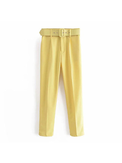 JUPAOPAO2024 Sieviešu modes divu gabalu komplekti TRAF biroja apģērbi bleizeri mētelis un bikses ar augstu jostasvietu. Vienkāršs vienkrāsains uzvalks