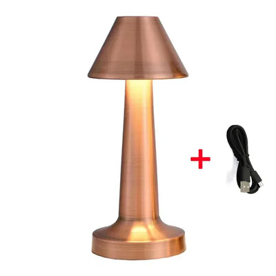 Fém érintőképernyős asztali lámpa Újratölthető vezeték nélküli dekoratív lámpa Étterem Hotel Bár Hálószoba Éjjeli lámpa