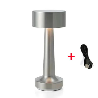Fém érintőképernyős asztali lámpa Újratölthető vezeték nélküli dekoratív lámpa Étterem Hotel Bár Hálószoba Éjjeli lámpa