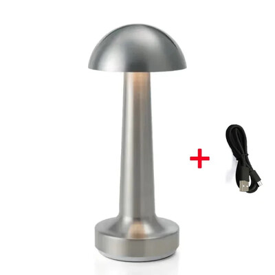 Fém érintőképernyős asztali lámpa Újratölthető vezeték nélküli dekoratív lámpa Étterem Hotel Bár Hálószoba Éjjeli lámpa