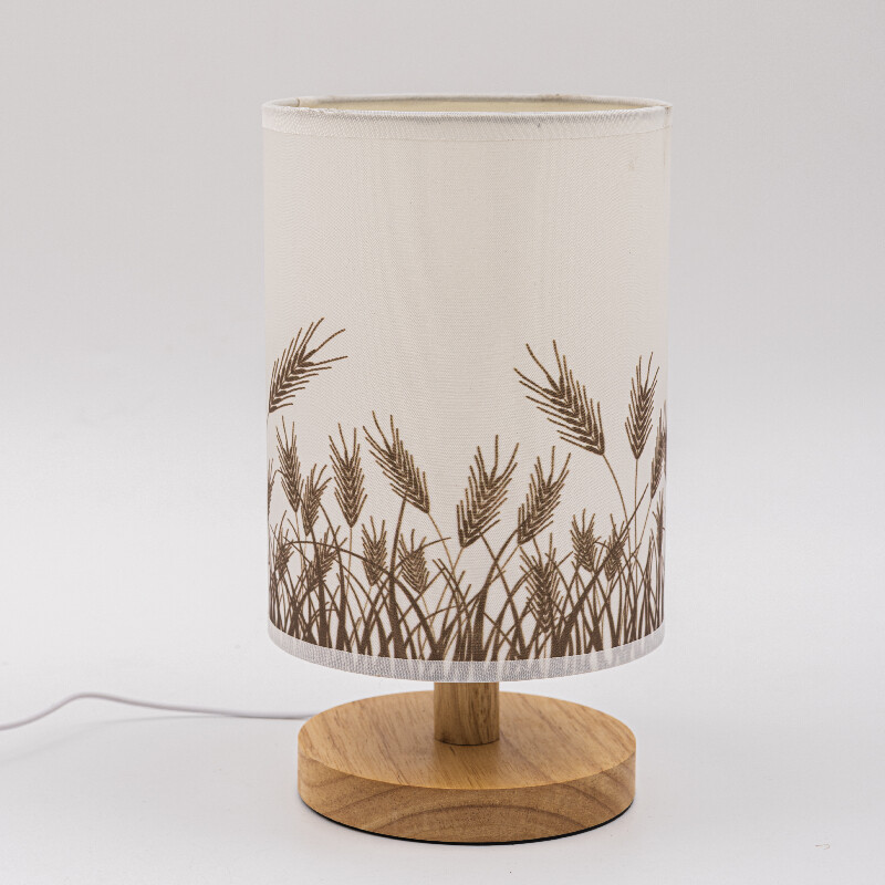 Masīvkoka USB spraudnis apaļš Retro radošs LED galda guļamistabas viesnīcas naktslampa