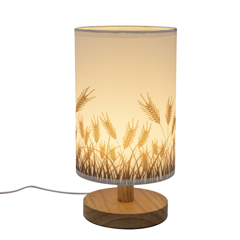 Masīvkoka USB spraudnis apaļš Retro radošs LED galda guļamistabas viesnīcas naktslampa