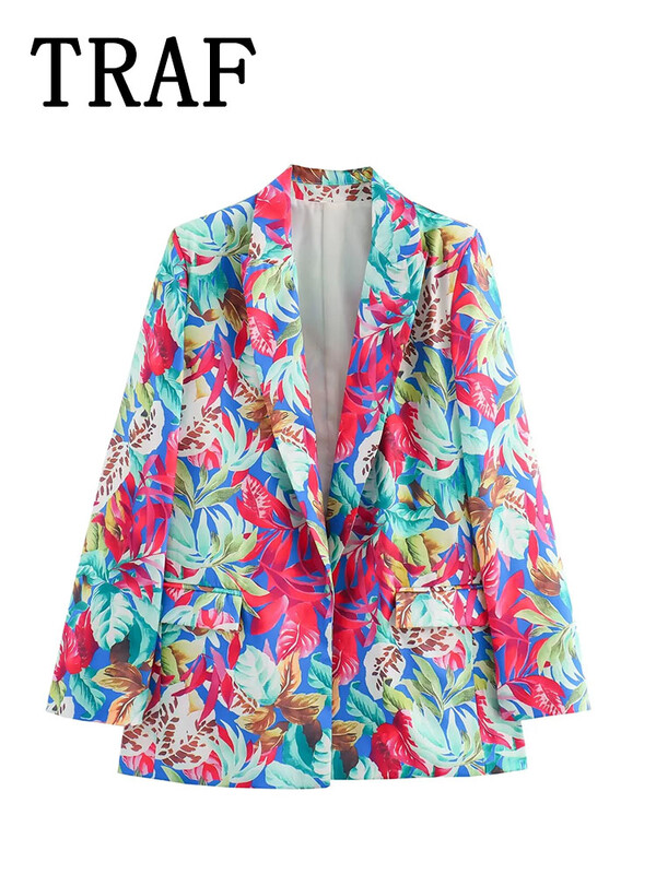 TRAF sieviešu uzvalks, elastīgs viduklis, ikdienas bikšu komplekti sievietēm, 2 dab., modes apdruka, mētelis, jauns divdaļīgs sieviešu komplekts.