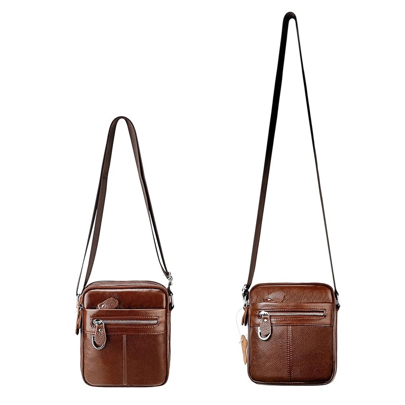 Valódi bőr kis szögletes táska Férfi Crossbody táska Férfi fejpántos Férfi sporttáska kültéri válltáskához Messenger Bag For Rmen