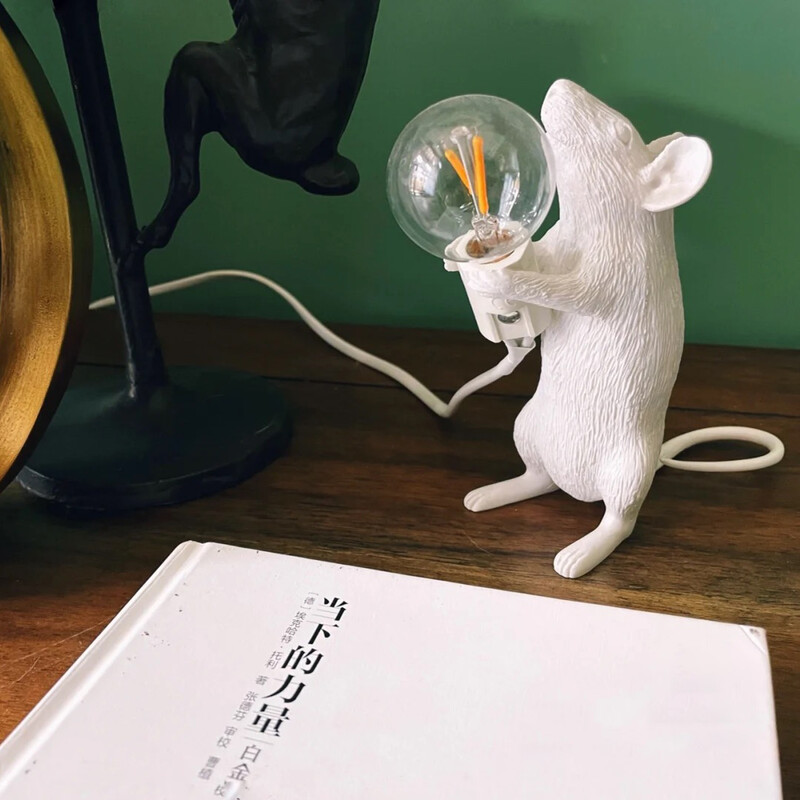 Mūsdienīga USB peles lampa LED nakts lampa Mājas istabas galdvirsma pie gultas nakts gaisma Mājas istabas dekors Apgaismojums Galda lampa Galda lampas kulons