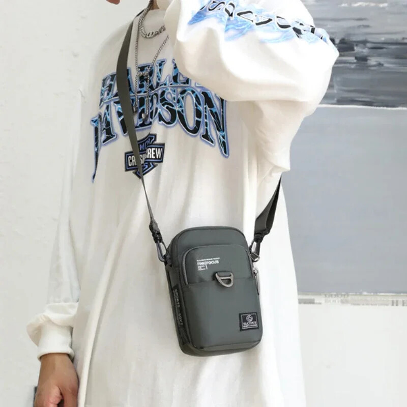 Geantă de umăr mică pentru bărbați, la modă, în 3 straturi, geantă de mână pentru bărbați, durabilă, de înaltă calitate, pentru bărbați.