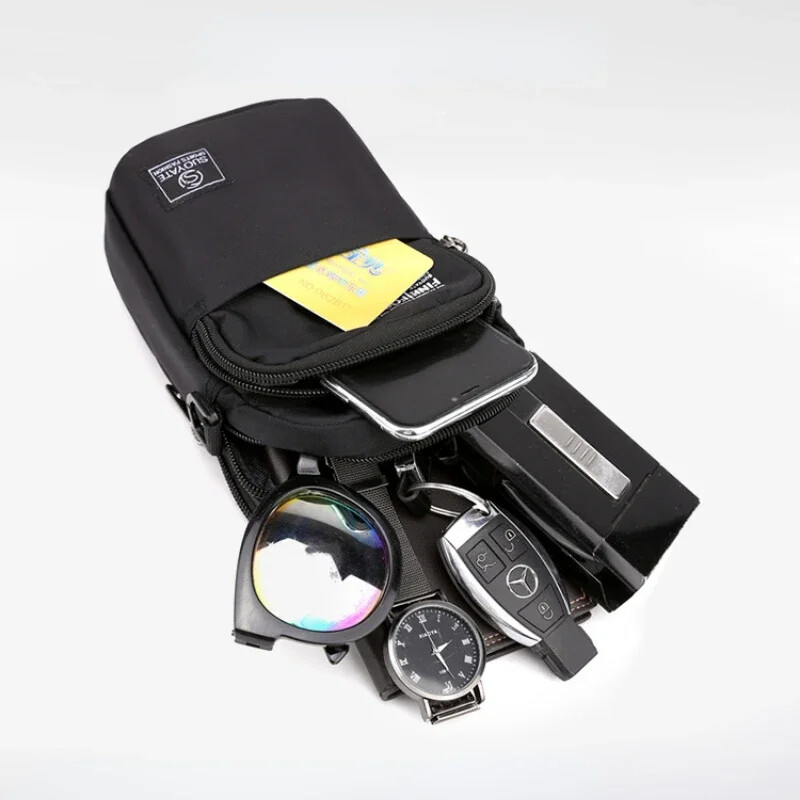 Geantă de umăr mică pentru bărbați, la modă, în 3 straturi, geantă de mână pentru bărbați, durabilă, de înaltă calitate, pentru bărbați.