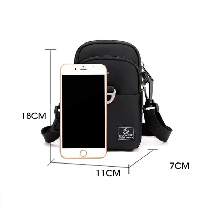 Geantă de umăr mică pentru bărbați, la modă, în 3 straturi, geantă de mână pentru bărbați, durabilă, de înaltă calitate, pentru bărbați.