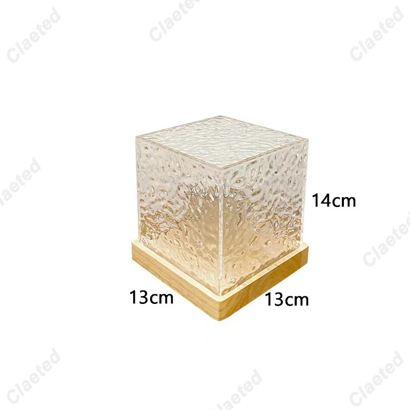 Claeted LED Dynamic Water Ripple Projector Night Lights Flacără Atmosferă Lampă de masă pentru Noptiere Living Room Decor Lămpi