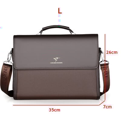 Luksuzne kožne aktovke za muškarce Dizajnerska radna poslovna torba Bolsas Crna ručna torbica Na rame Odvjetnička četvrtasta A4 bočna torba preko ramena