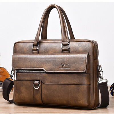 PU ādas portfelis vīrietim jurista dizainera rokassomiņa Luksusa klēpjdators plecu biznesa biroja darbs Messenger Crossbody sānu soma
