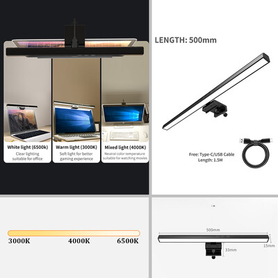 Led monitor lámpák sáv Érintő kapcsoló ívelt RGB képernyő függőlámpa tompított asztali lámpa munkához laptop számítógép LED lámpa