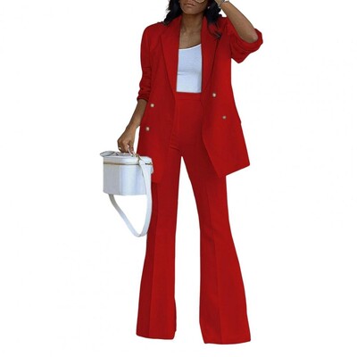 Sieviešu divrindu mētelis Sieviešu biznesa apģērbs Stilīgs sieviešu oficiāls apģērbs braukšanai uz darbu. Divrindu mēteļu bikšu komplekts ar vidusdaļu