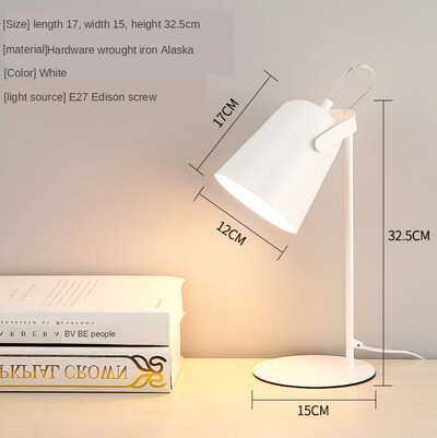 Modern Led Asztali lámpa Skandináv világítótestek Asztali Főiskola Kollégium Olvasó Nappali Hálószoba Éjjeli dolgozószoba Fekete beltéri dekor lámpák