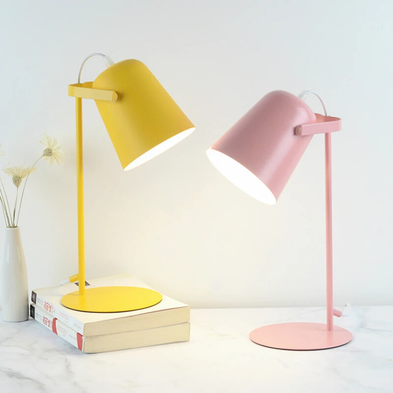 Modern Led Asztali lámpa Skandináv világítótestek Asztali Főiskola Kollégium Olvasó Nappali Hálószoba Éjjeli dolgozószoba Fekete beltéri dekor lámpák