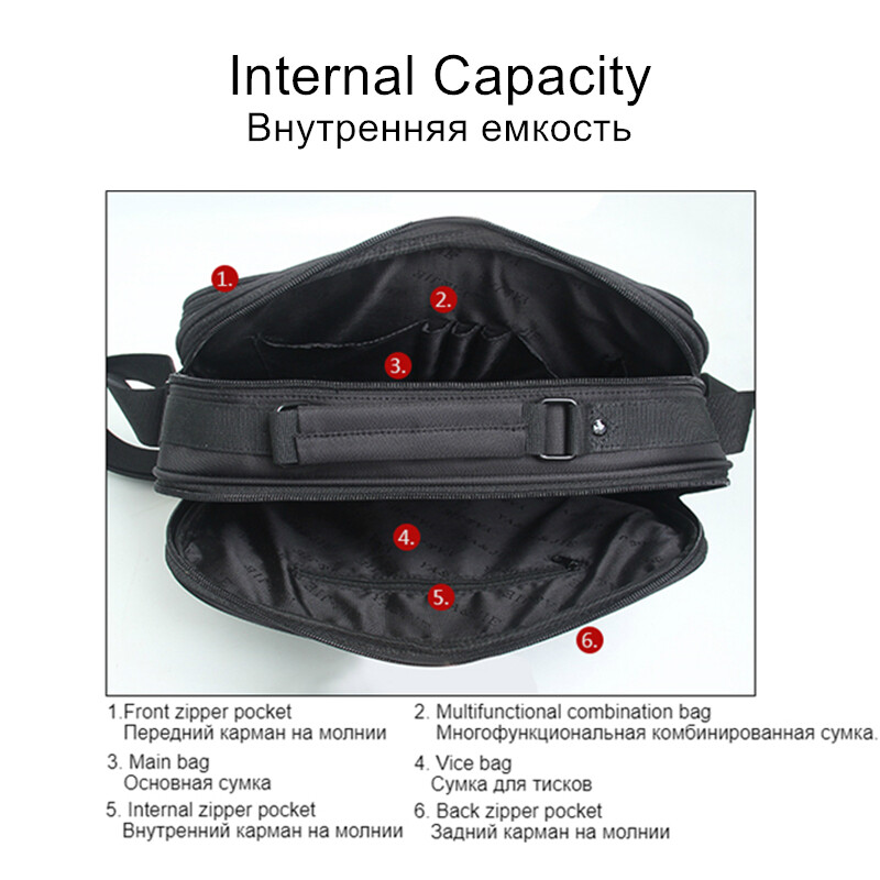 Vízálló fekete férfi aktatáska kiváló minőségű márkájú válltáskák nőknek Messenger táska férfi Crossbody táskák Bolso Hombre 2024