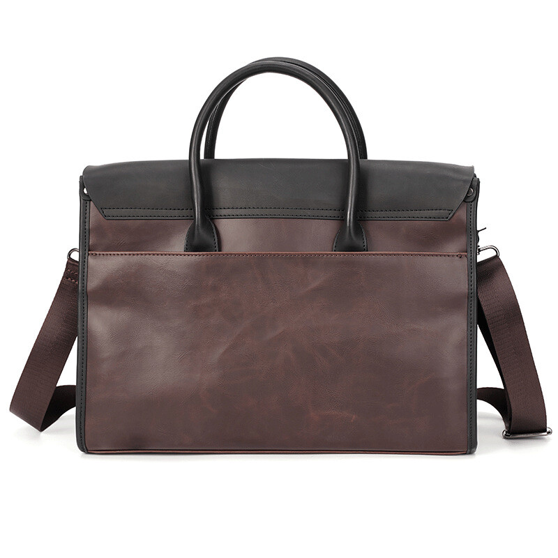 Vintage Crazy Horse aktatáska utazási valódi bőr kézitáska luxus férfi futár számítógép válltáska 14 hüvelykes laptop