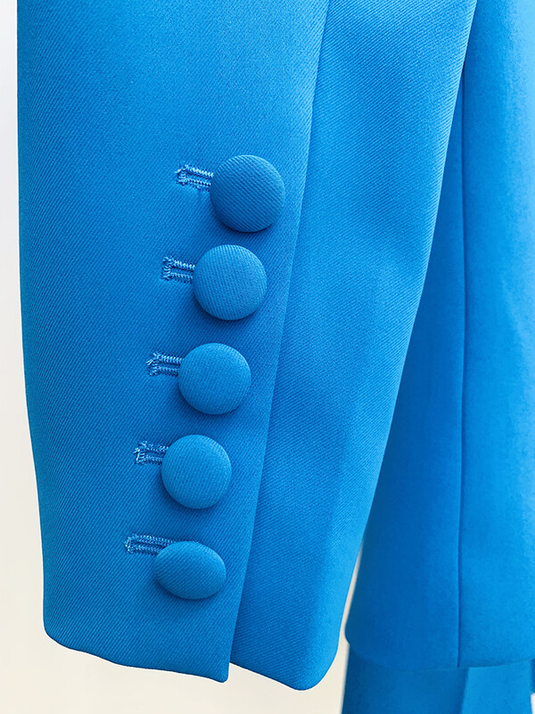 VRHUNSKA KVALITETA, najnoviji dizajnerski komplet odijela za pistu iz 2024., ženski dvodijelni uski sako s širokim hlačama s jednim gumbom