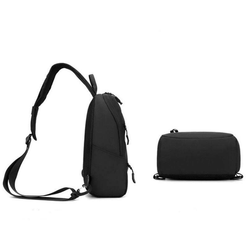 Najnovija muška vodootporna USB torba za prsa, višenamjenska najlonska torba za preko ramena, torba za preko ramena Messenger škrinja, putni paket za kratka putovanja za muškarce