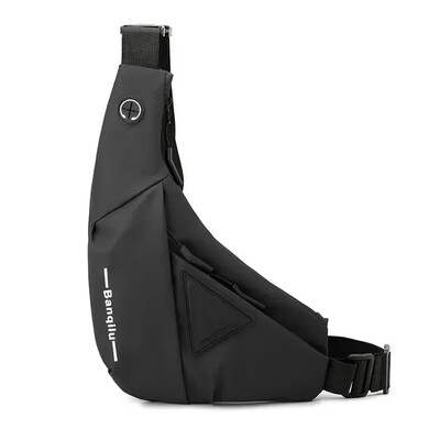 Vīriešu plecu soma ūdensizturīgs USB Oxford Crossbody Bag Sling daudzfunkcionāls īso ceļojumu kurjera komplekts vīriešu rokassomām