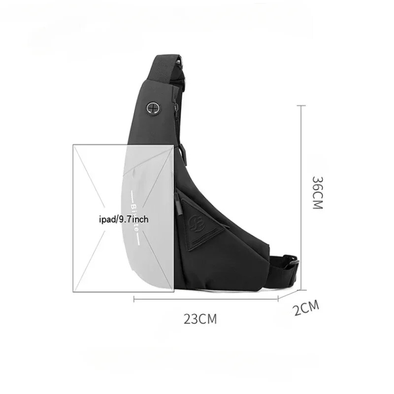 Vīriešu plecu soma ūdensizturīgs USB Oxford Crossbody Bag Sling daudzfunkcionāls īso ceļojumu kurjera komplekts vīriešu rokassomām