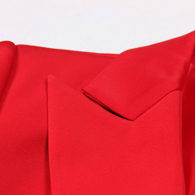 Spot 2024 őszi tél új, kiváló minőségű temperamentum ingázó piros ünnepi professzionális női öltöny három részes szett