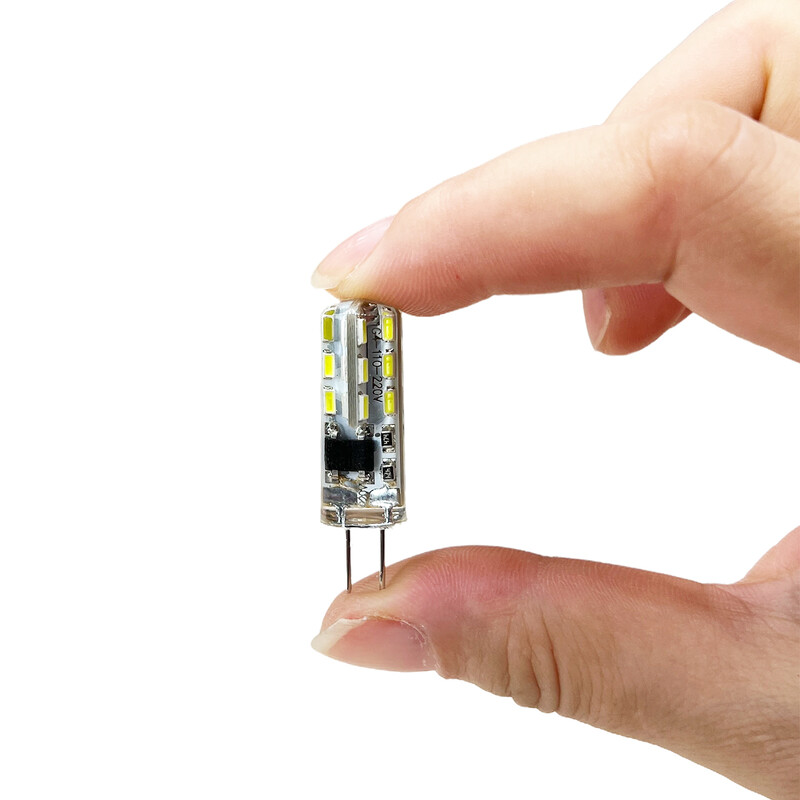 10vnt G4 Mini LED lemputės 2W silikoninė lempa 3014SMD 12V 220V LED šviesa šalta/neutrali/šiltai balta lemputė namų šviestuvui