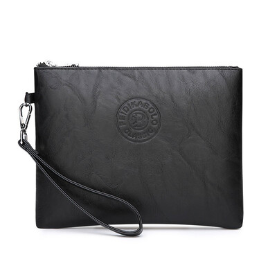 Új üzleti stílusú férfi kuplung nagy pénztárca puha PU bőr férfi karkötő csomag táska Elegáns szabadidő Stílusos kézitáskák ajándéktasak