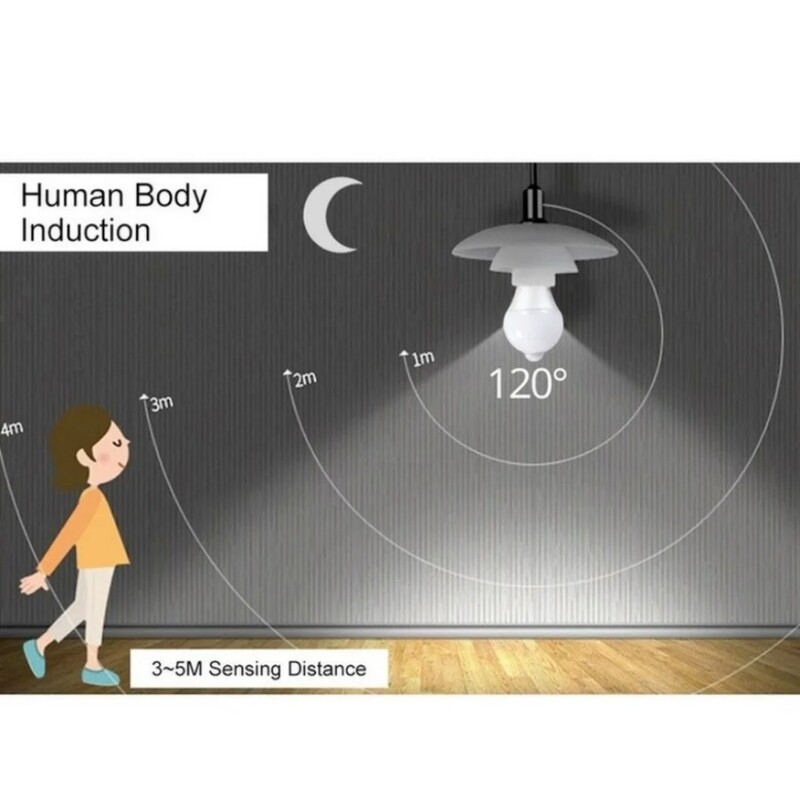 E27 LED judesio jutiklio lemputė LED lemputė PIR jutiklio lemputė Automatinis įjungimas / išjungimas Naktinė šviesa verandos laiptams Garažo apsaugos žibintai