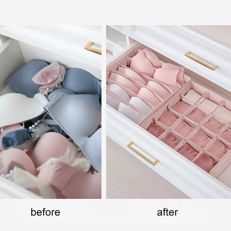 Ormar Organizator za donje rublje Sklopiva Kutija s pretnjom Bh Opbergdoos Odvojeni organizator za čarape Ladica Pregrada Laka kutija Prošlo