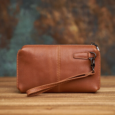 NASVA vīriešu īstas ādas sajūga soma Ādas garš maks Vienkārša mobilā tālruņa soma sieviešu somiņa kredītkaršu turētājs