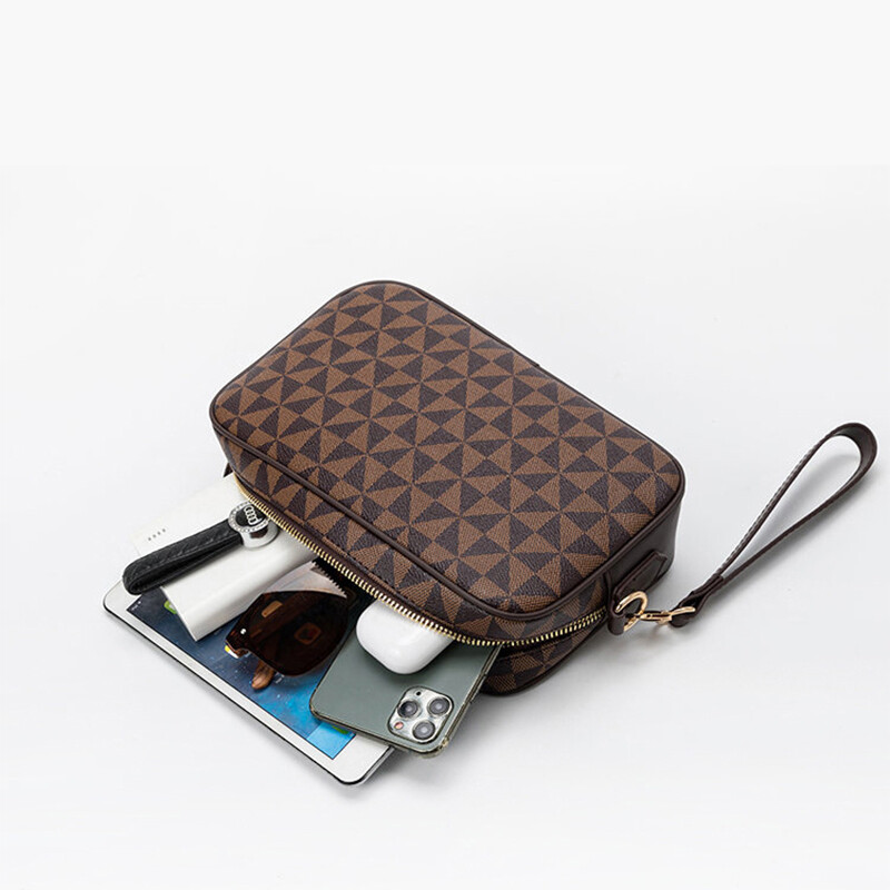 Poșetă pentru bărbați noi Poșetă din piele pentru încheietura mâinii, genți de mână clasice cu flori, buzunar pentru telefon, cu fermoar, geantă pentru monede, sac vintage la îndemână