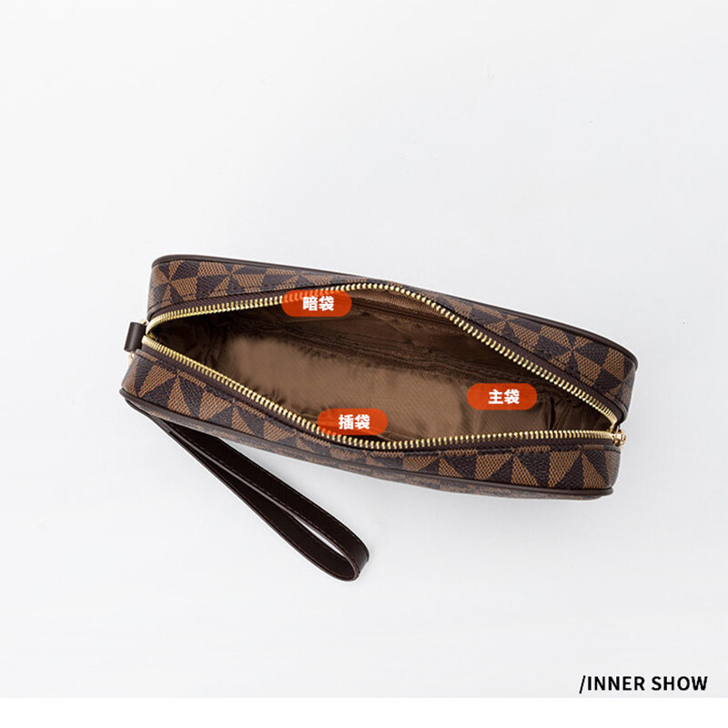 Poșetă pentru bărbați noi Poșetă din piele pentru încheietura mâinii, genți de mână clasice cu flori, buzunar pentru telefon, cu fermoar, geantă pentru monede, sac vintage la îndemână