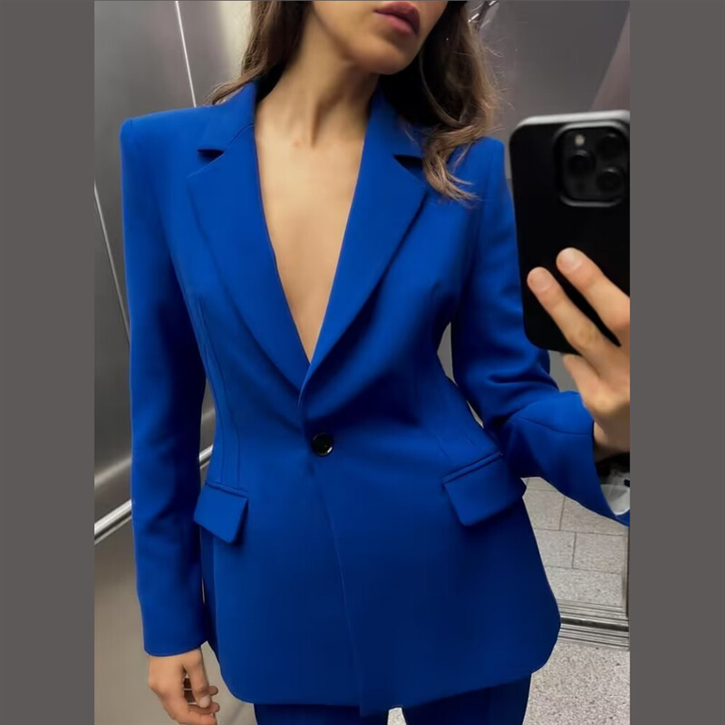 PB&ZA 2024. Proljeće Nova ženska temperamentna kolekcija Svestrana kolekcija Dekoracija od konca Usko odijelo Komplet hlača na zvonce