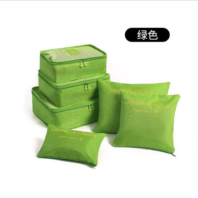 Ceļojumu uzglabāšanas soma sešdaļīga čemodāna apģērbu un apakšveļas šķirošanas soma Ceļojumu četru daļu apģērbu uzglabāšanas soma