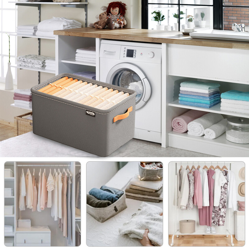 Organizator za pohranu odjeće Svestrana košara za pohranu čarapa s ručkom i čeličnim okvirom Zadebljana sklopiva tkanina Spremište za kućanstvo