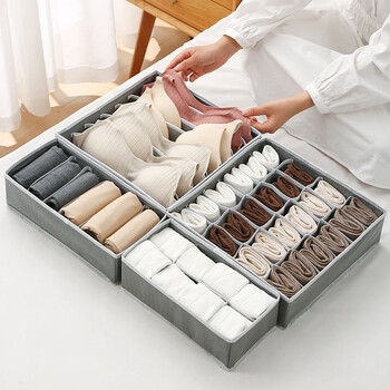 Socks Organizer Εσώρουχα Σουτιέν Κουτί αποθήκευσης Ντουλάπι Συρτάρι Organizer Για Γραβάτες Ρούχα Ντουλάπα Οργάνωση Ρούχα Διαχωριστικό Ντουλάπας