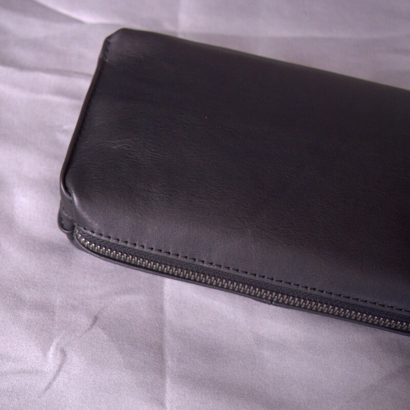 Pochetă AETOO din piele pentru bărbați, geantă de piele super moale pentru încheietura mâinii, geantă la modă și simplă pentru telefonul mobil