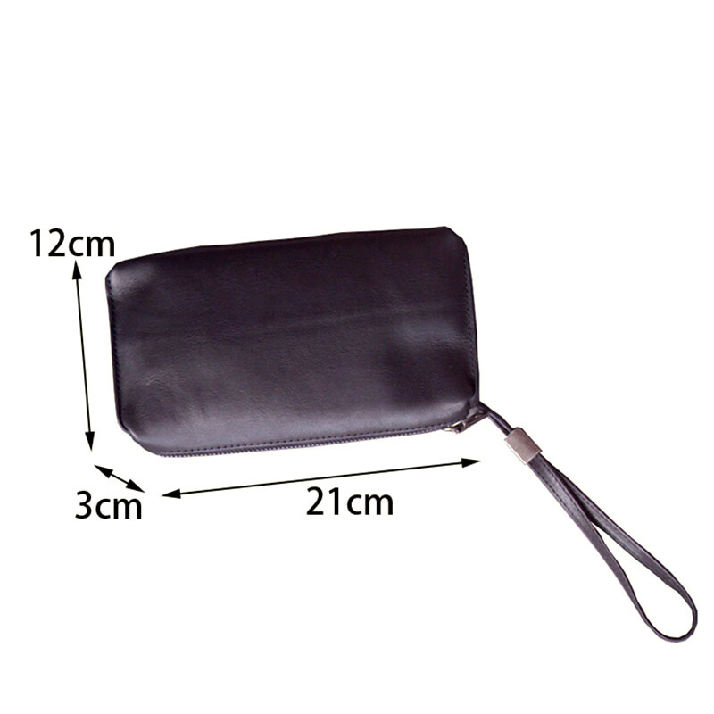 Pochetă AETOO din piele pentru bărbați, geantă de piele super moale pentru încheietura mâinii, geantă la modă și simplă pentru telefonul mobil