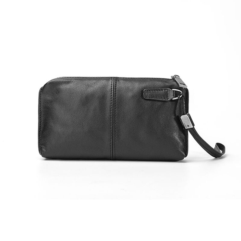 AETOO Muške torbice, muške kožne torbice od mekane kože za ležerne potrebe, dugi novčanici s patentnim zatvaračem, kožne torbe za mobitele