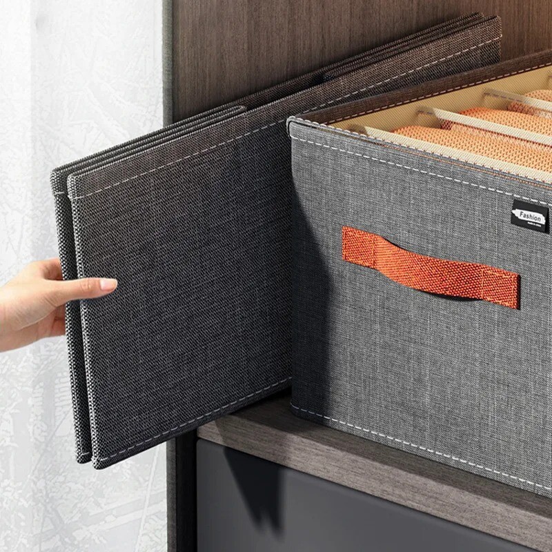 1-2Gb Oxford Cloth Box Glabāšanas nodalījums Glabāšanas Grozs Organizators Apakšveļai Salokāmas Drēbju Kastes Organizatori Apģērbs Sākums