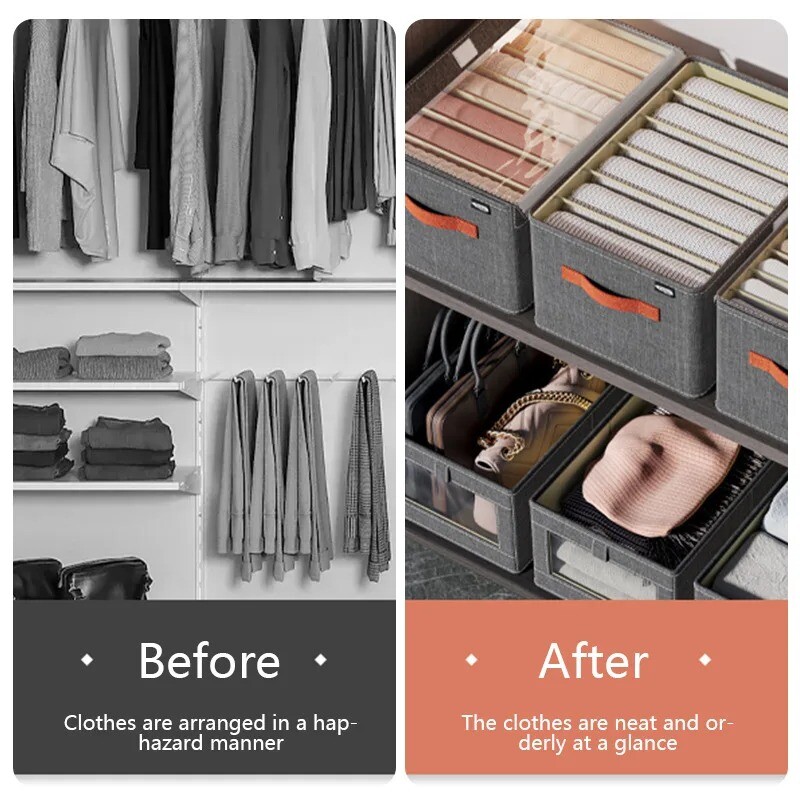 1-2Gb Oxford Cloth Box Glabāšanas nodalījums Glabāšanas Grozs Organizators Apakšveļai Salokāmas Drēbju Kastes Organizatori Apģērbs Sākums