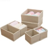 3 kom/1 set Kutija za pohranu donjeg rublja Sklopiva netkana kutija za pohranu Šesterodijelni set donjeg rublja Grudnjak Čarape Ladica Završna kutija za pohranu