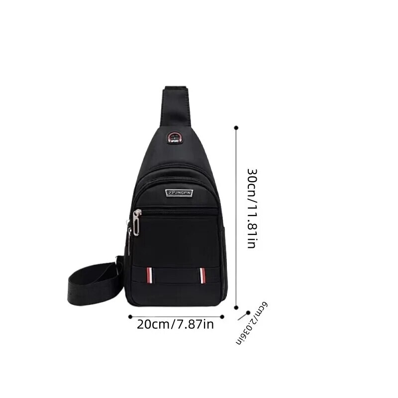 Moda Călătorie în aer liber Bărbați CrossBorder Piept mic Geantă de umăr din poliester Trend Leisure.