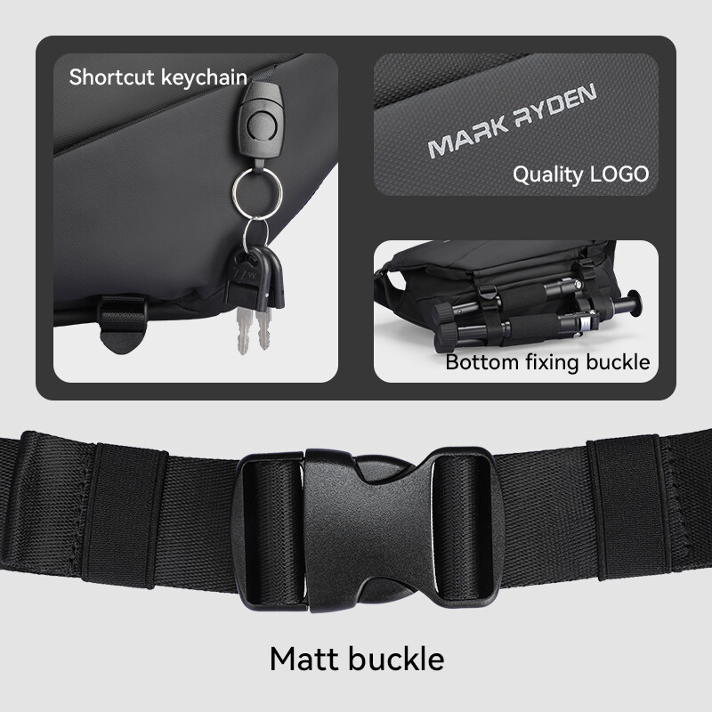 Marka Ridena ādas kurjera soma vīriešiem Ūdensnecaurlaidīga krūšu soma Vienkrāsaina kurjera soma Lielas ietilpības ceļojumu soma