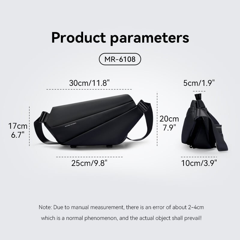 Marka Ridena ādas kurjera soma vīriešiem Ūdensnecaurlaidīga krūšu soma Vienkrāsaina kurjera soma Lielas ietilpības ceļojumu soma